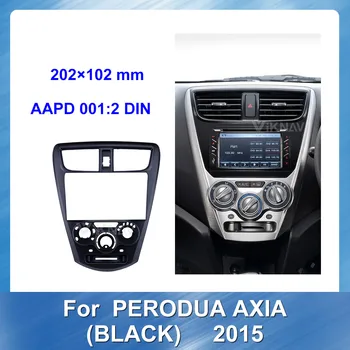 

For PERODUA AXIA 2015 Car Radio Fascia Panel Trim Frame Installation Kit Black Screen Android Refitting DVD frame Multimed Auto
