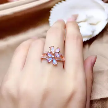 

Moonstone ring Natural And Real Moonstone Ring Wedding Engagement Rings for Women 925 sterling silver Moonstone Ring