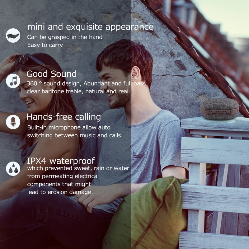 Bluetooth Колонка AWEI портативная Водонепроницаемая с поддержкой TF Aux| |