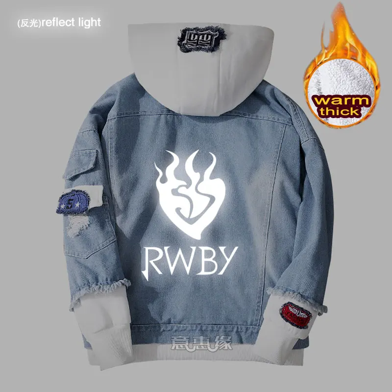 RWBY Толстовка Рубиновая Роза Вейс шни Косплей пальто Джинсовая куртка для мужчин зимние женские джинсы Верхняя одежда повседневные теплые свободные толстовки - Цвет: 017