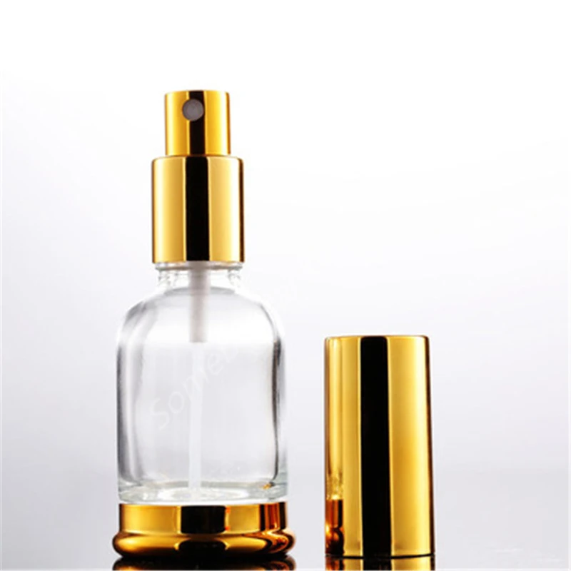 200pcs/lot 30ml 50ml high-grade essential oil bottle bottom spray bottle massage oil bottles Clear Glass Vials