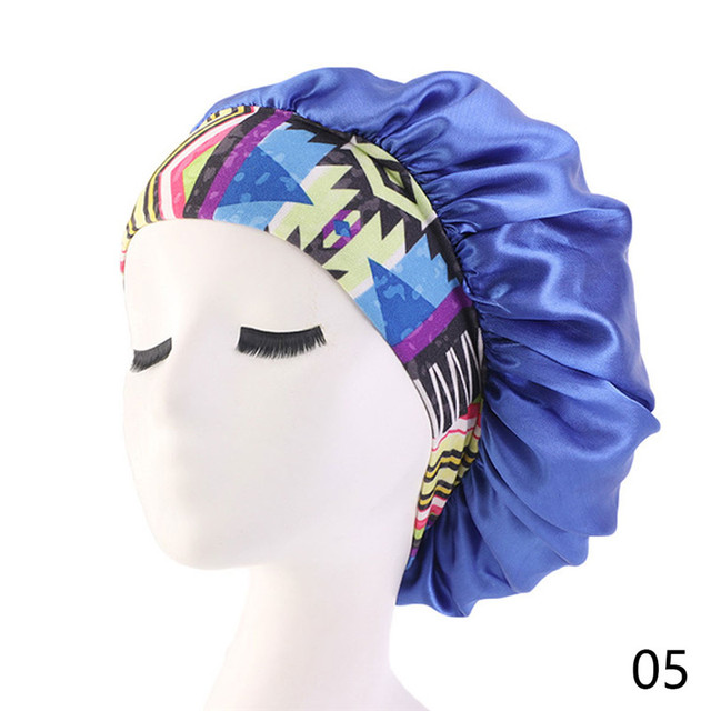 Satin Bonnet Hair Caps Double Layer Adjust Sleep Night Cap Head Cover Hat For Curly Springy Hair Styling Accessories