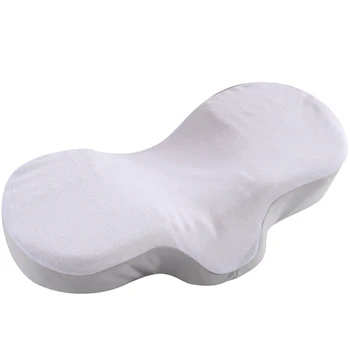 

Memory Foam Anti Wrinkle Pillow Ergonomic Curve Improve Sleeping Pillows Perfect Concave Headrest Neck Support-Grey