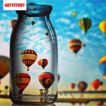 GATYZTORY 3D Алмазная живопись полная квадратная дрель DIY домашний декор ремесло мозаика Стразы картина на заказ воздушный шар и бутылка