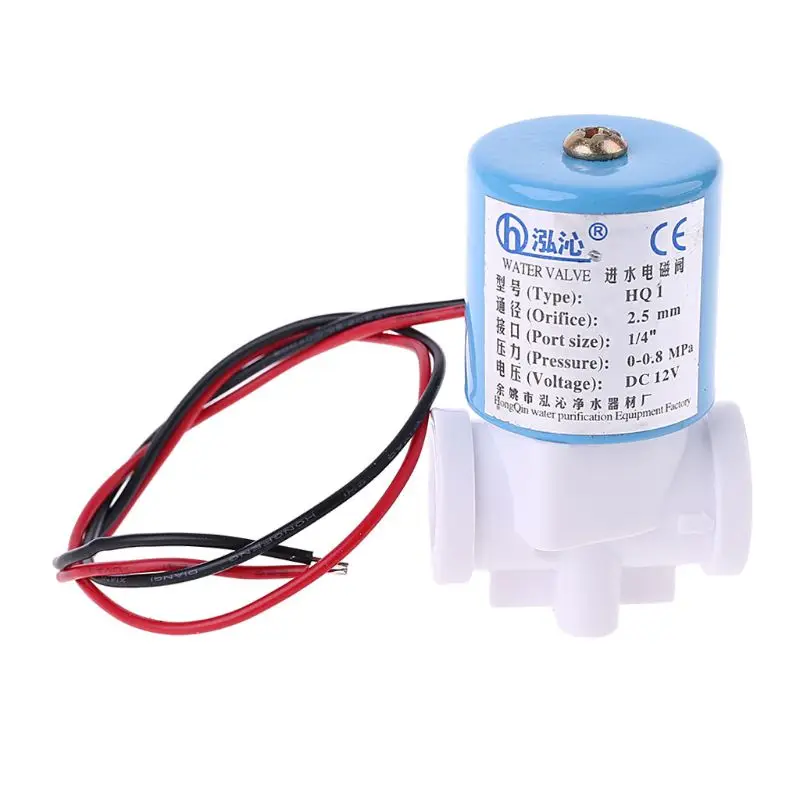 Новый электромагнитный клапан G1/4 &quot пластиковый нормально закрытый 2 ходовой 12 В