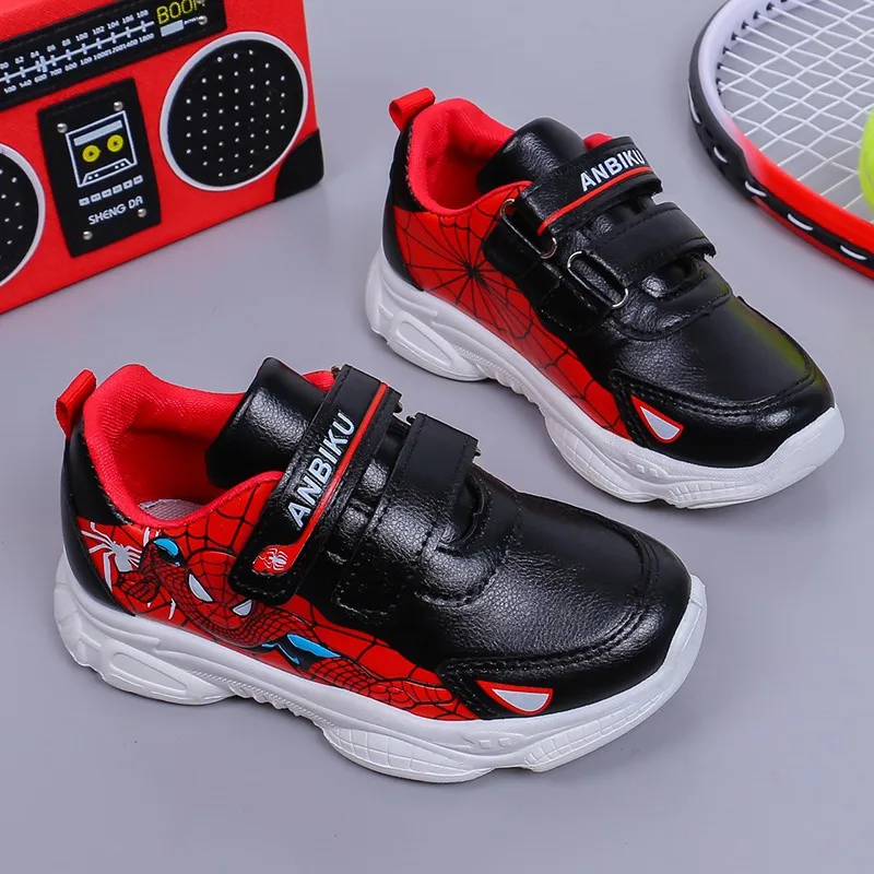 spiderman kids sneakers for girls boys leather rubber sport children kids shoes sneakers baby tenis casual sneakers