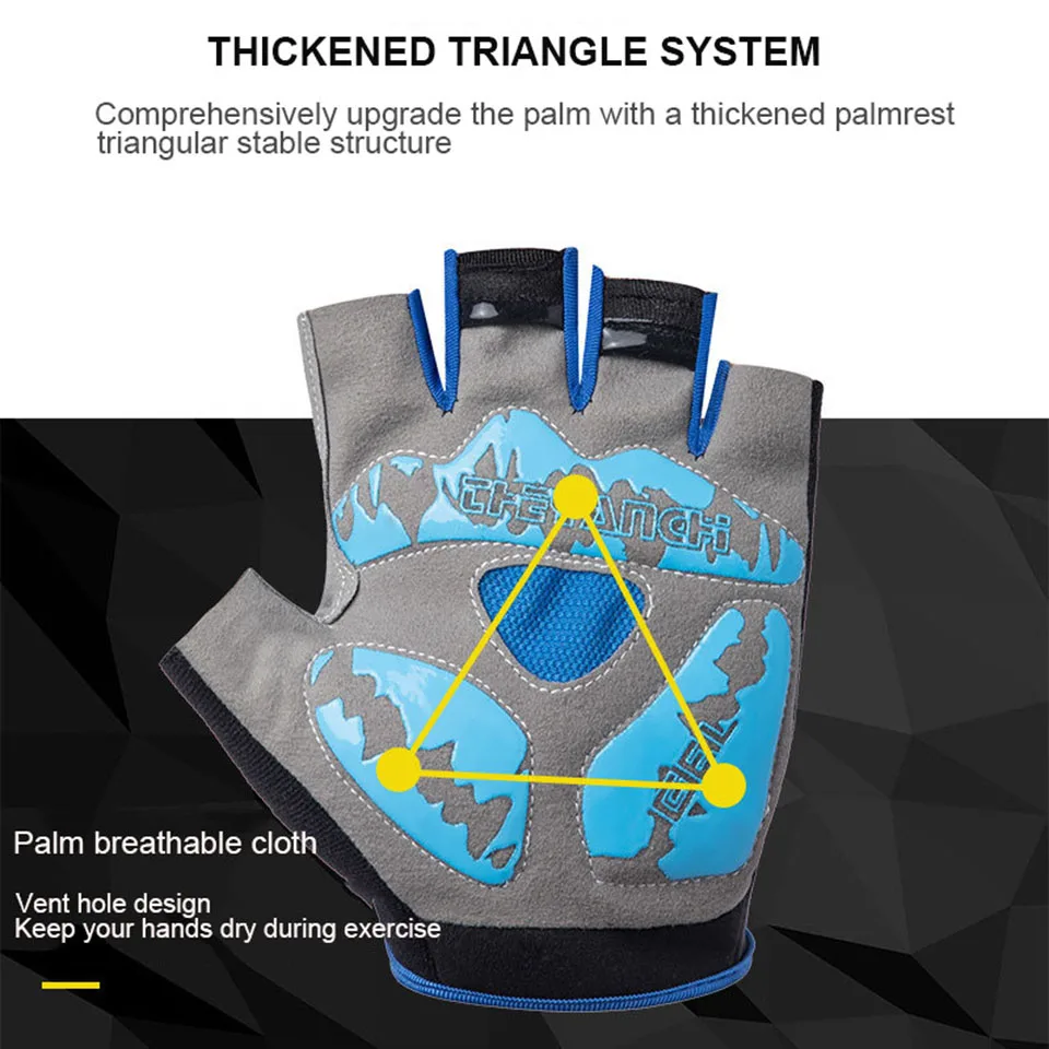 Sweat-absorbent Anti-slip Sporting Gloves Shock Absorbing Cycling Gloves Weightlifting Fitness Weight Lifting