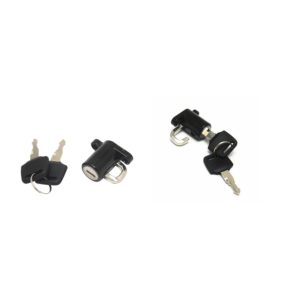  2pcs Anti-theft Motorcycle Bike Security Helmet Lock Hanger and 2 Keys Motorcycle Accessory 