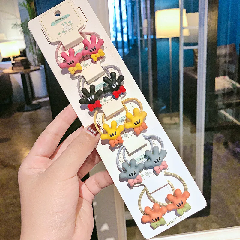 1 упаковка, милые резинки для волос с героями мультфильмов, эластичные резинки для волос для девочек, держатель для конского хвоста, Детская повязка на голову, модные резинки для волос, аксессуары