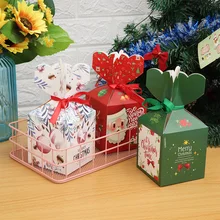 5 шт. Веселая коробка с рождественскими конфетами, Подарочная коробка с елкой, подарочные коробки с колокольчиками, Подарочные коробка контейнер для сумок, поставки Navidad, год
