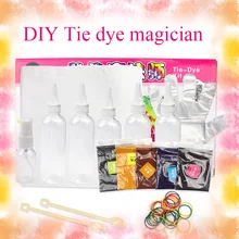 Новинка волшебный DIY один шаг галстук краситель комплект Яркая Ткань текстильная краска цвет для одежды шарф короткий рукав Футболка платок