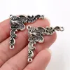 42x25mm 5pcs Antique Silver Plated Bronze Plated Flower Style Connector Handmade Charms Pendant:DIY for bracelet necklace ► Photo 3/3