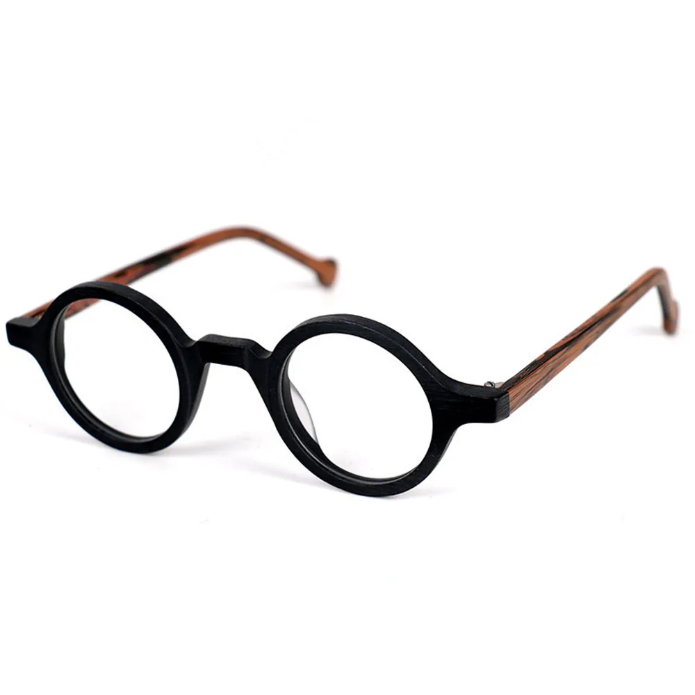 Birma bibliotheek Caius Vintage 38Mm Kleine Ronde Brilmonturen Hout Hand Gemaakt Bril Bril|spectacle  glasses|round eyeglass framessmall round eyeglass frames - AliExpress