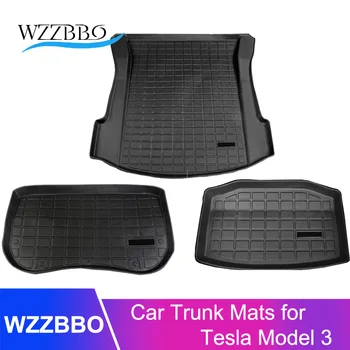 

WZZBBO Trunk Mats for Tesla Model 3 Car Rear Trunk Storage Mat Cargo Tray Trunk Waterproof Protective Pads Mat