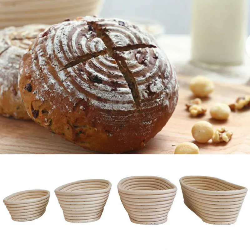 Dough Rattan Basket Dough Round Oval Bread Basket Proofing Proving Fermentation Baskets bakery tools baking tools for cakes