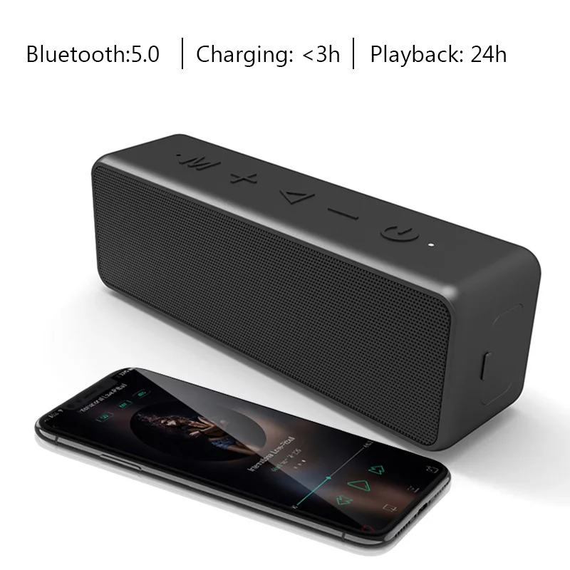 VTIN 5 0 беспроводной Bluetooth динамик IPX7 водонепроницаемый портативный заряжаемый