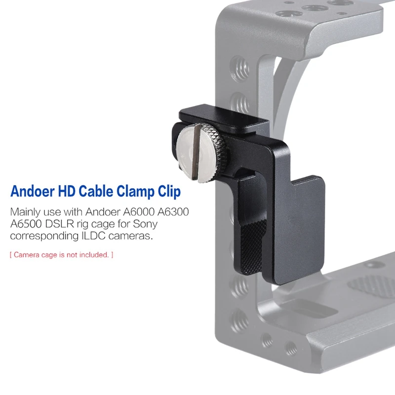 BESTDurable клетка для видеокамеры из алюминиевого сплава+ ручка комплект система изготовления пленки с зажимом кабеля, для sony A6000 A6300 A6500 NEX