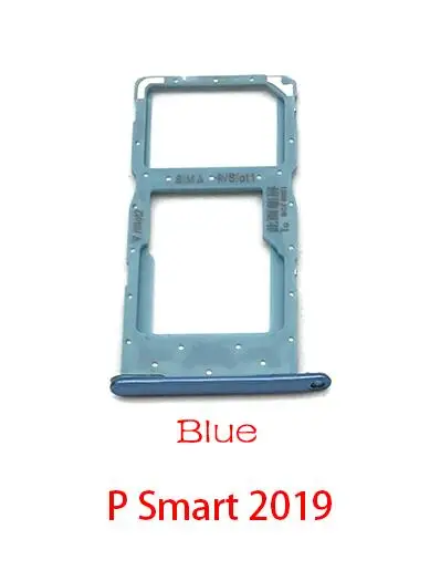 Слот для sim-карты SD лоток держатель адаптер для huawei Y7 Y6 Pro P Smart - Цвет: P Smart 2019 Blue