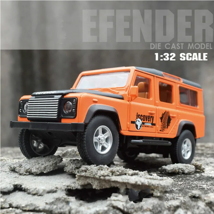 

For Land Rover Defender Offroad Car Model Boy 1:32 Children Discovery Diecast Model Alloy Sound Light Pull Back Function Car