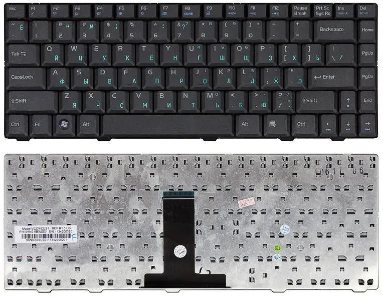 Клавиатура для Asus F80 X82 X85 X88 F81 F81S F83SE Series p/n: 0KN0-061UK11 V020452BS1 V020462CS1 русская черная вер |