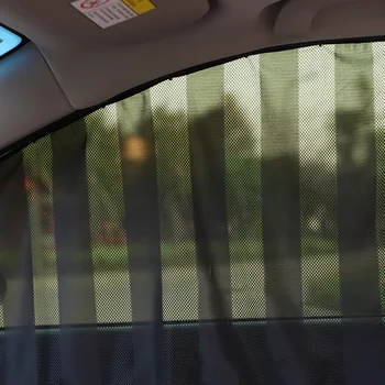 

Back Sun shade Front Passenger Sun Shade Anti-UV Cover Black 4x 78*50cm