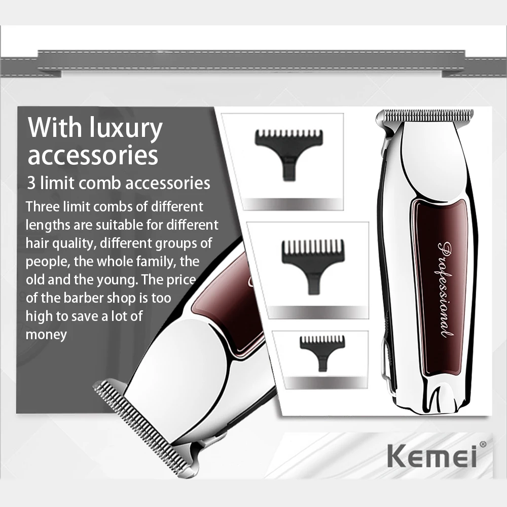 Kemel Powerful professional hair trimmer electric beard trimmer for men hair clipper hair cutter machine haircut barber razor 4