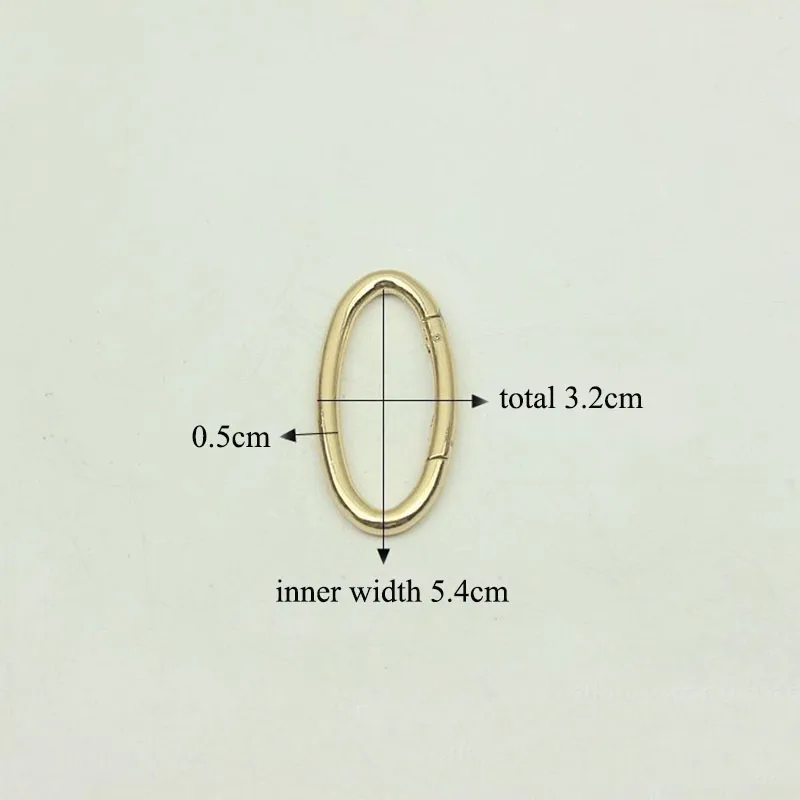 20pcs Metal Oval Spring O Ring Buckles 30/38/54mm Openable Keyring Dog Snap Trigger Clasp Clip Bag Belt Leather Craft DIY Parts