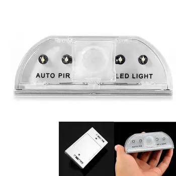 

4 LED Motion Sensing Light Auto Door Keyhole Night Light Battery Required Auto PIR Sensor Movement Detection