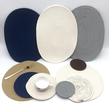 

1PCS Kitchen Table Mat Coaster Placemat Cup Pad Mantel Individual Cotton Coaster Mat Christmas Placemats Table Mat