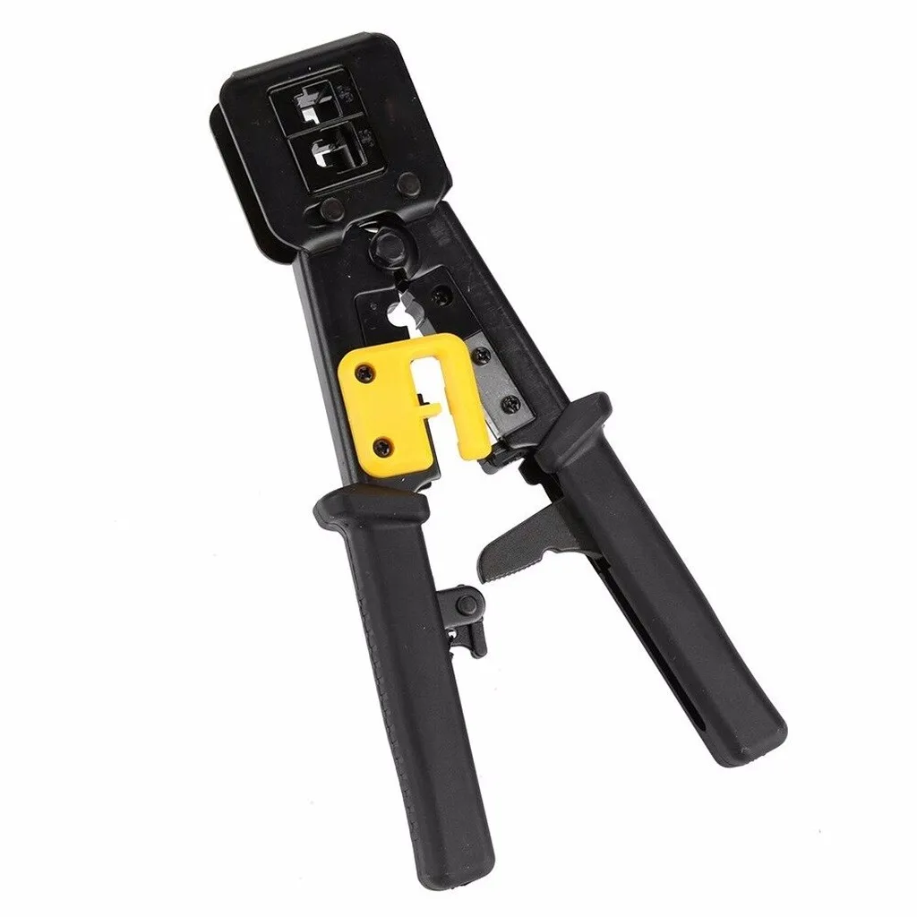 RJ45 инструмент сети Щипцы Обжимные Инструменты зачистки Cat5e Cat6 Соединительный обжимной инструмент конец пройти через RJ11/12 провод в оплетке веревки