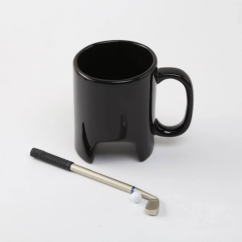 

Golf Cup Size: 12*12*9 Black Coffee Mug Cup Gross Weight: 395g Pen Fashion Coffee Cup Ceramics