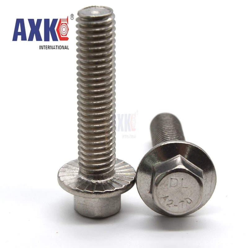 M5 M6 M8 M10 M12 Stainless steel Hexagon Bolts Flange GB5789 Flanged toothed anti-slip screw
