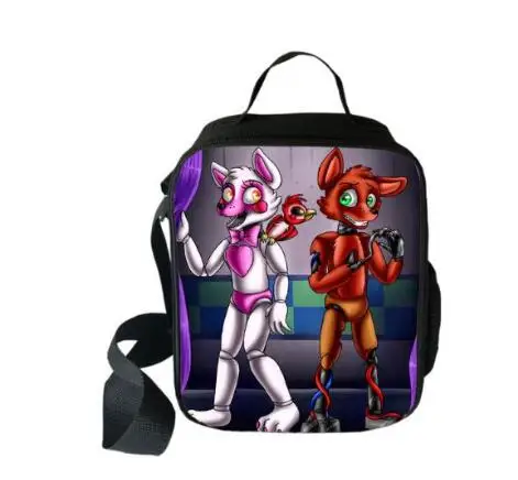 Аниме Five Nights at Freddy's сумка для обеда многоразовая Изолированная Термосумка Женская Мужская Студенческая сумка для еды многофункциональные сумки