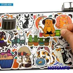 Autocollants mignons en forme de chat, dessin animé, chaton, jouets pour enfants, papeterie pour bricolage, Scrapbook, téléphone, étui d'ordinateur portable 