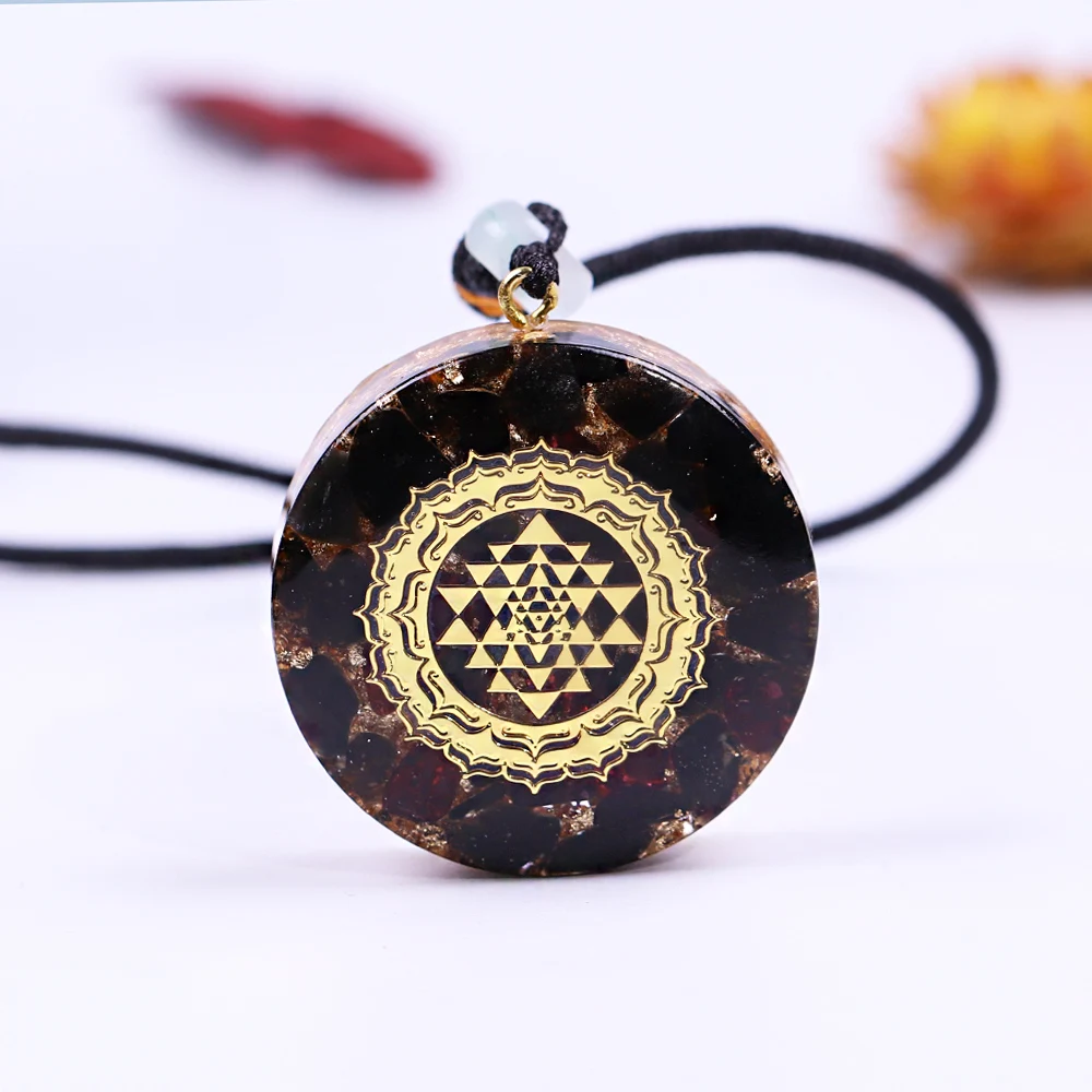 Orgonite ожерелья Исцеляющие кристаллы смола Священная Геометрия с защитой от ЭМП