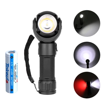 

360 Degree Rotation Super Bright Flashlight+18650 Battery Li-ion 3.7v