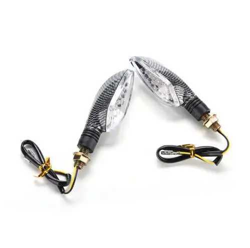 2PCS 15LED UNIVERSAL BLACK MOTORCYCLE BIKE TURN SIGNAL INDICATOR AMBER LIGHT LAMP