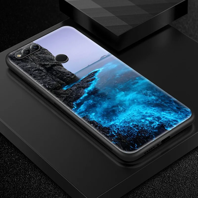 H116 Чехлы из закаленного стекла для huawei Enjoy 9s Honor 7A Pro 7C 7X 8A 8X9 10 Lite Magic 2 Play mate 20 Pro Nova2 3 4 Painted Sea Funda - Цвет: H116