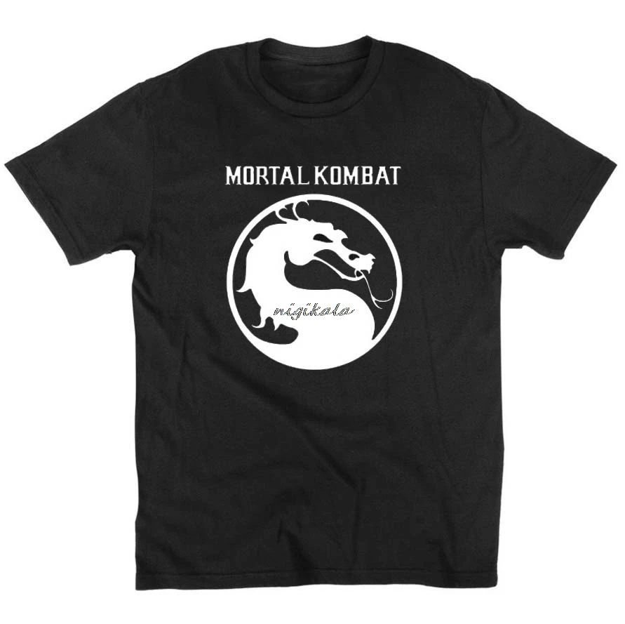 Летняя стильная новая футболка с принтом игры Mortal Kombat мужские футболки MK Dragon