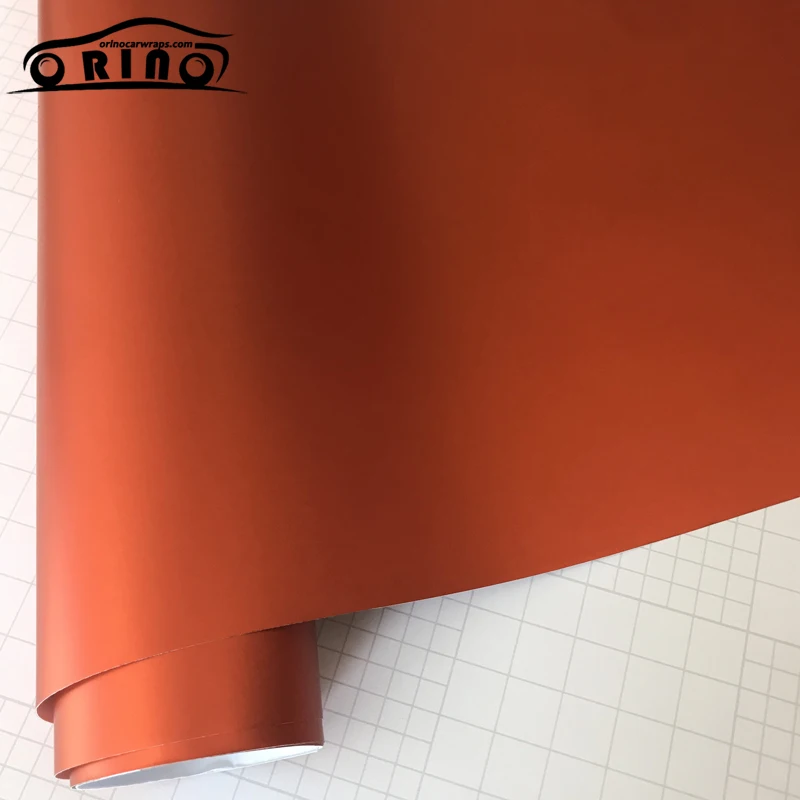 Orange Metallic Chrome Vinyl Film Wrap-5