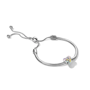 

NEW 100% 925 New 1:1 Glamorous Temperament Rainbow Bracelet Set Fit DIY Holiday Gifts Birthday Gift