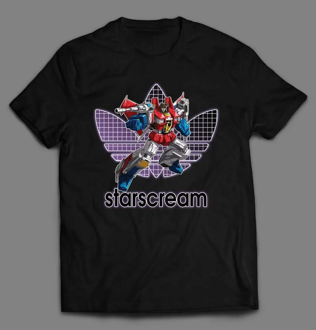 Addidas STARSCREAM trans formerS MASHUP ART *OLDSKOOL CUSTOM* T-Shirt *OPTIONS*
