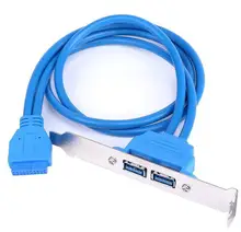 20 pinos para dupla usb3.0 defletor extensão cabo 50cm defletor adaptador de alta velocidade usb 3.0 painel traseiro expansão suporte para computador pc