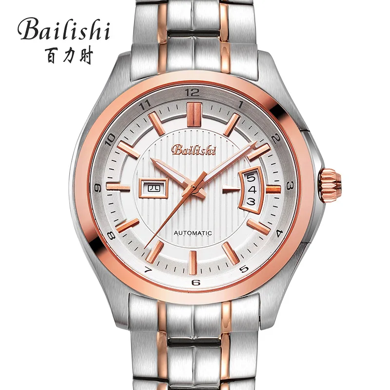 

Clean Steel Brand Automatic Analog Watch Steel Belt Japan Hot Selling Business MEN'S Watch Waterproof Night Light
