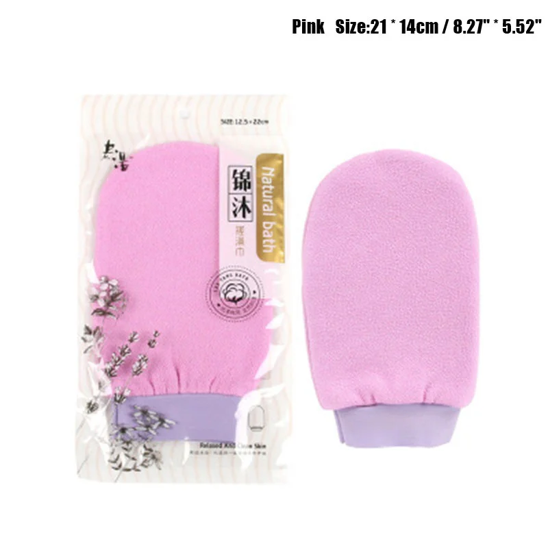 Natural Fiber With Viscose Bath Glove Shower Spa Exfoliator Two-sided Body Cleaning Scrub Mitt Rub Dead Skin Removal | Красота и