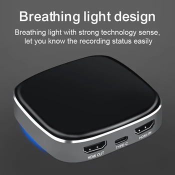 

Home HDMI To Type-C 60fps With Indicate Light Live Streaming Gaming Drive Free Video Capture Card 1080P USB3.0 Recording For PS3