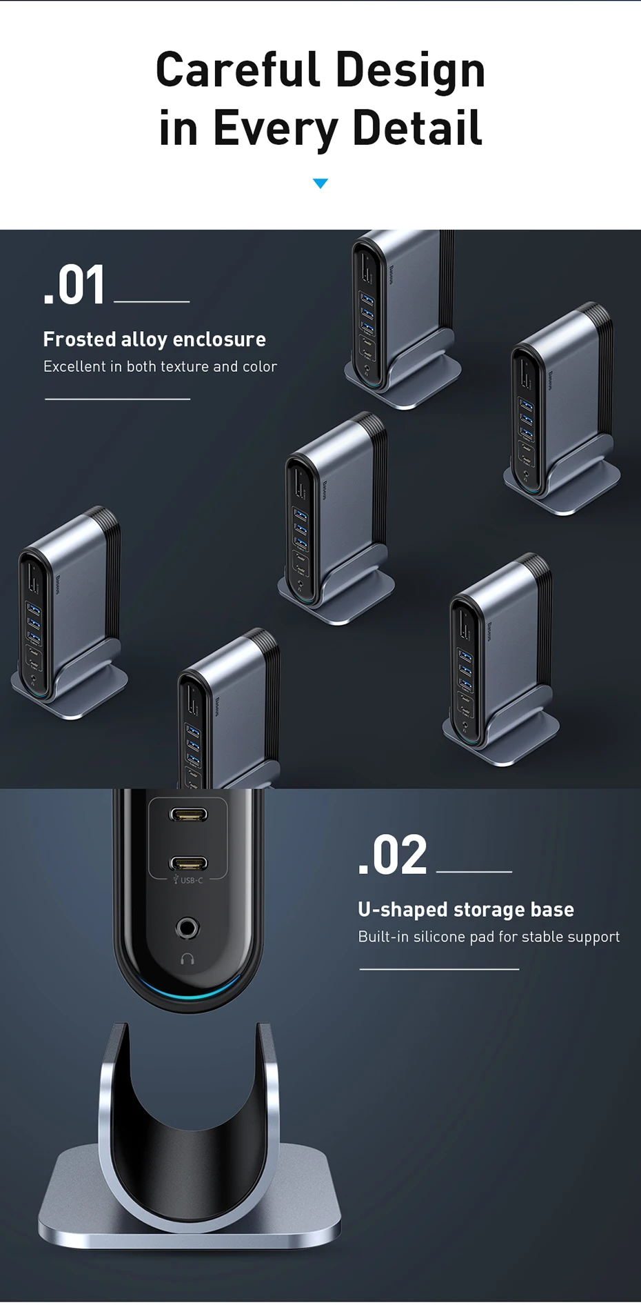 Baseus 16 в 1 USB C концентратор type C для мульти HDMI RJ45 VGA USB 3,0 2,0 с адаптером питания док-станция для MacBook Pro type-c концентратор