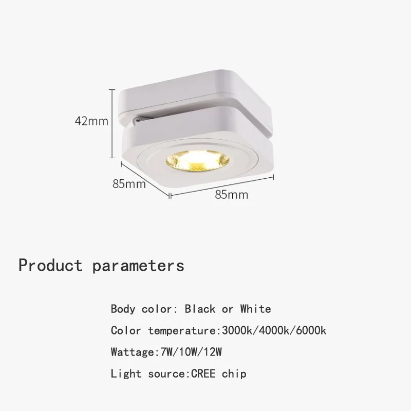 Lâmpada Do Teto 7W 10W 12W LED COB Spot Light AC220V