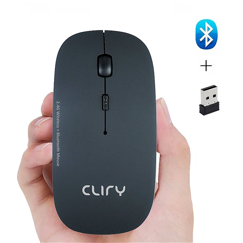Bluetooth 5 0 + 2 4 ГГц Беспроводная Двухрежимная беспроводная мышь в 1 1600 DPI ультратонкая