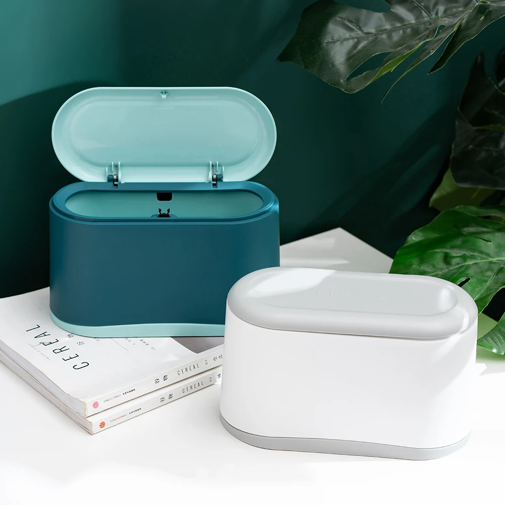 Creative home living room coffee table desktop trash can cute room bedroom desk push storage bucket trumpet